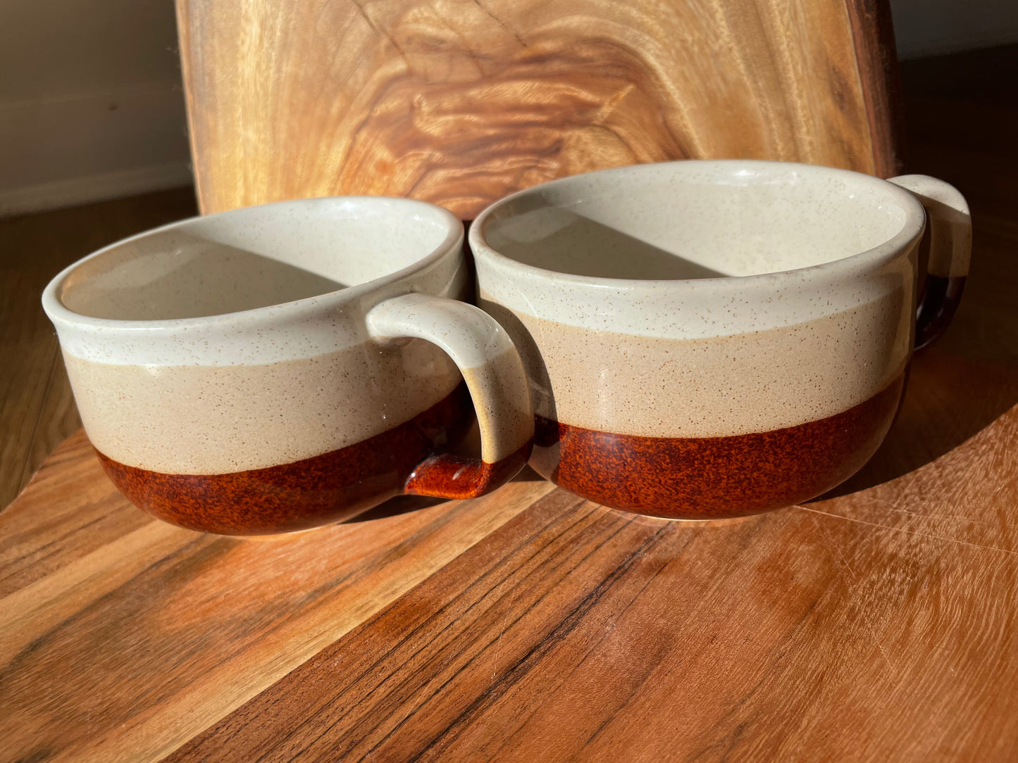 Pre loved pair of soup bowl set